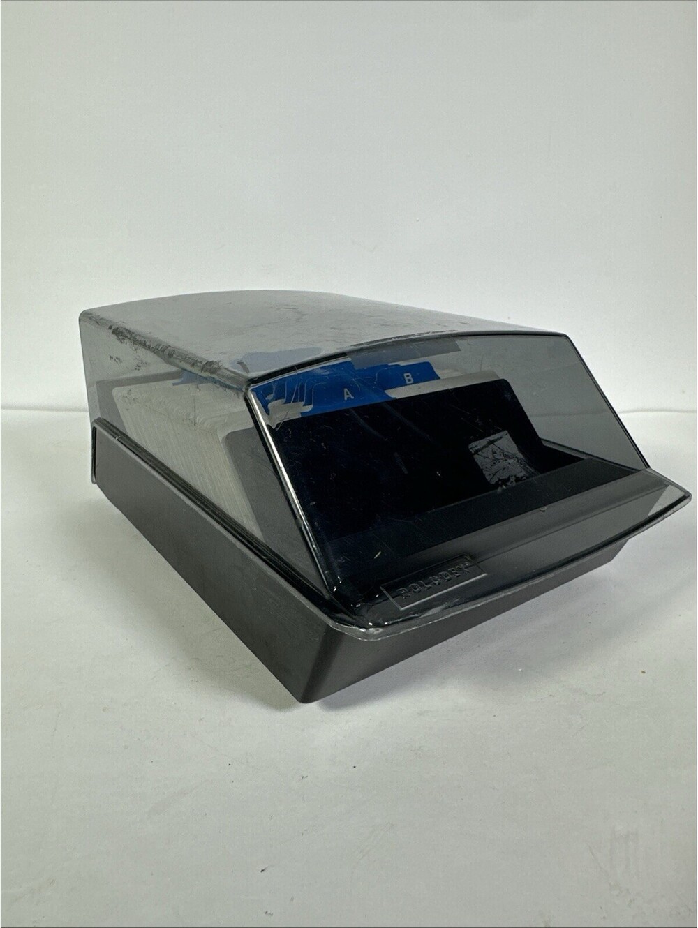 Rolodex VIP35C 3" x 5" Covered Address Card Box File Vintage USA